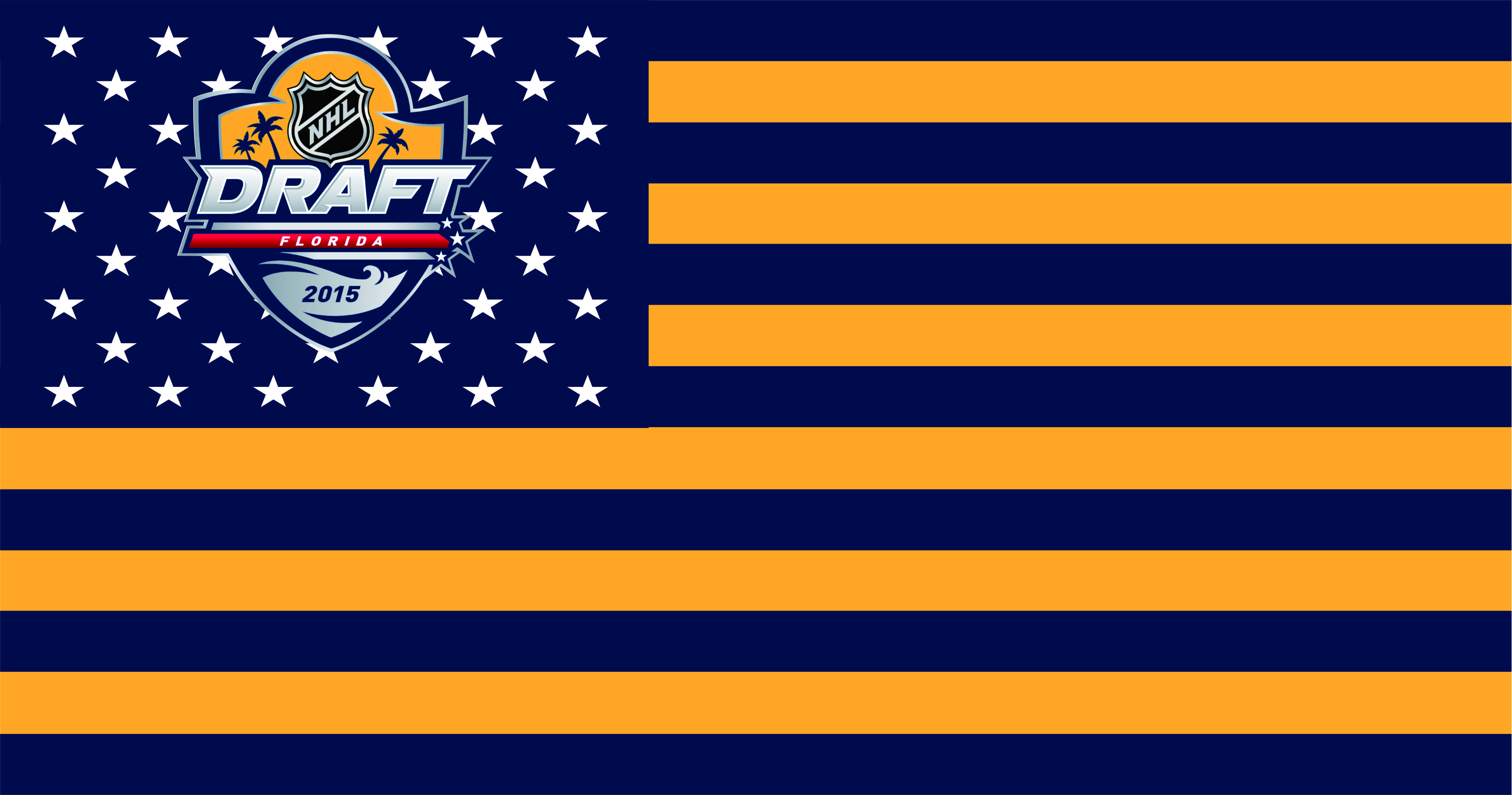 NHL Draft 2015 Flag001 logo iron on paper